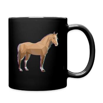 Cheval équitation fille de cheval - Mug uni - noir - Droite