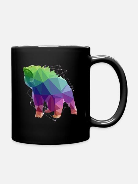 Bär Braunbär Wildnis - Tasse einfarbig - Schwarz