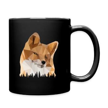 Wald Schlau Waldtiere - Tasse einfarbig - Schwarz - Rechts