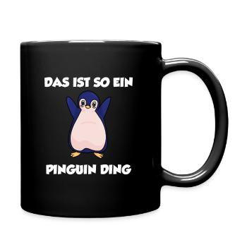 Pinguin - Tasse einfarbig - Schwarz - Rechts
