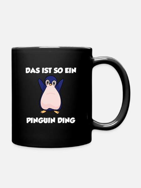 Pinguin - Tasse einfarbig - Schwarz