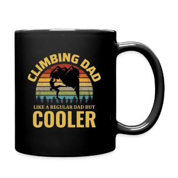 Klettern Bouldern Kletterer Papa Vater Papa - Tasse einfarbig - Schwarz - Rechts