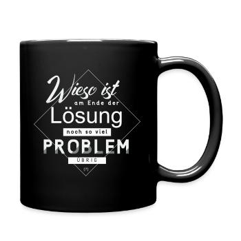 Lösung Problem - Tasse einfarbig - Schwarz - Rechts