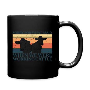Cow Farm Farm Gift - Full Colour Mug - black - Right