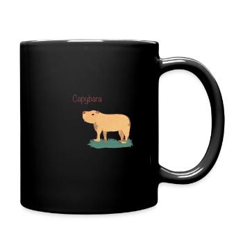Capybara - Tasse einfarbig - Schwarz - Rechts