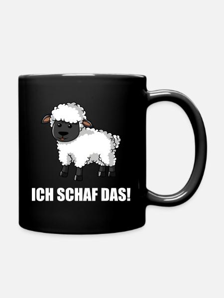 Schäfer Ich Schaf Das Schafe Schäfchen Landwirt - Tasse einfarbig - Schwarz