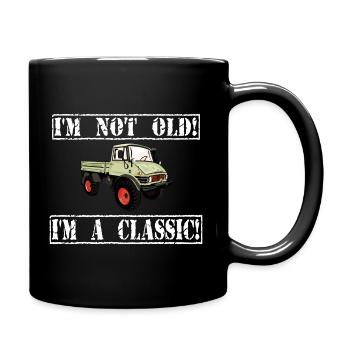Je ne suis pas vieux - Je suis un classique / Unimog - Mug uni - noir - Droite