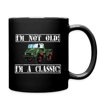 Je ne suis pas vieux - Je suis un classique / Unimog - Mug uni - noir - Droite
