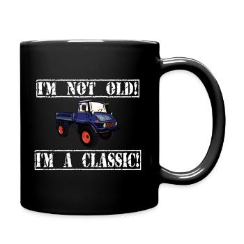 Je ne suis pas vieux - Je suis un classique / Unimog - Mug uni - noir - Droite