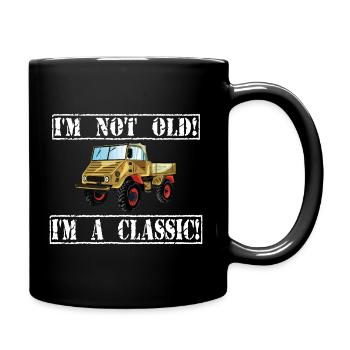 Je ne suis pas vieux - Je suis un classique / Unimog - Mug uni - noir - Droite