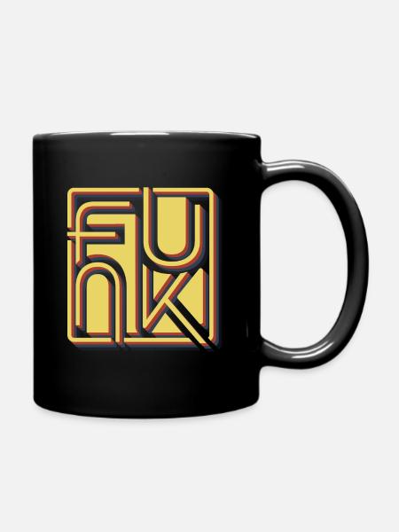 Funk Retro - Tasse einfarbig - Schwarz