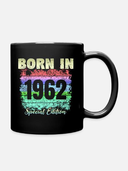 Geboren 1962 - Tasse einfarbig - Schwarz