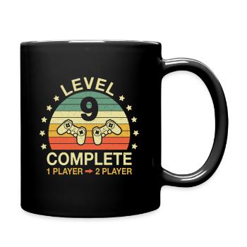 Level 9 Complete Gamer 9 Anniversary Wedding Anniversary - Full Colour Mug - black - Right