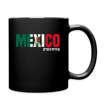 Mexiko - Tasse einfarbig - Schwarz - Rechts
