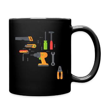 Boîte à outils, Bricoleur - Mug uni - noir - Droite