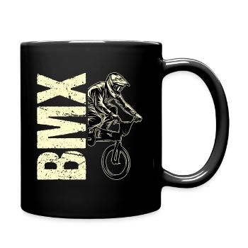 BMX Fahrrad Hobby Sport BMX Geschenkidee - Tasse einfarbig - Schwarz - Rechts