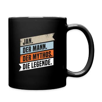 Jan Der Mann Der Mythos Die Legende - Tasse einfarbig - Schwarz - Rechts