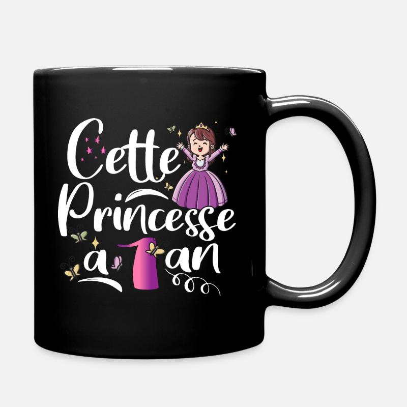 Anniversaire 1 an Bébé Princesse Cadeau - Mug uni - noir