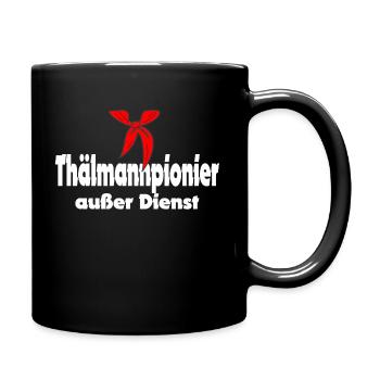 Thälmannpionier außer Dienst - Tasse einfarbig - Schwarz - Rechts