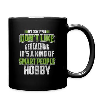 Geocacher Schatz Outdoor Natur - Tasse einfarbig - Schwarz - Rechts