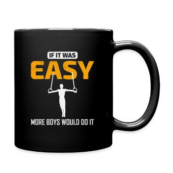 Kunstturnen klingt immer noch Turner lustig - Tasse einfarbig - Schwarz - Rechts
