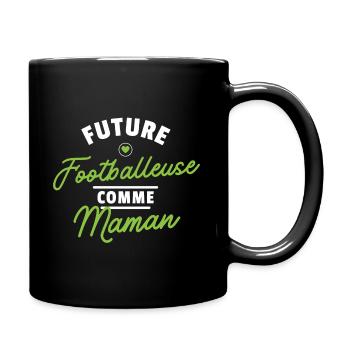 Future footballeuse comme maman. Cadeau fille bébé - Mug uni - noir - Droite
