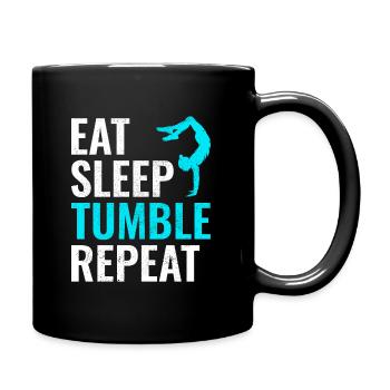 Power Tumbling Gymnastics Gymnast Acrobatics Funny - Full Colour Mug - black - Right