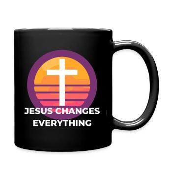Jésus Change Tout - Jésus-Christ Dieu - Mug uni - noir - Droite