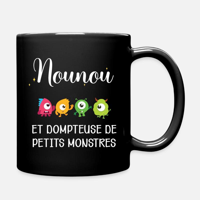Femme nounou humour petits monstres - Mug uni - noir