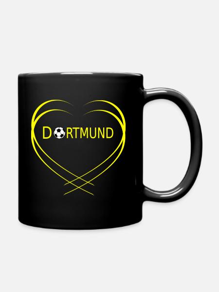 dortmund herz - Tasse einfarbig - Schwarz