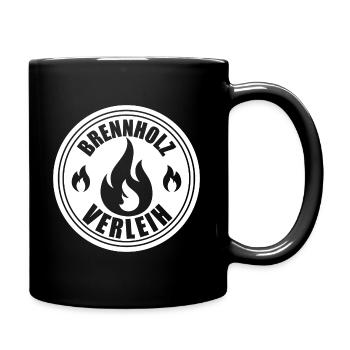 Brennholz Verleih - Tasse einfarbig - Schwarz - Rechts