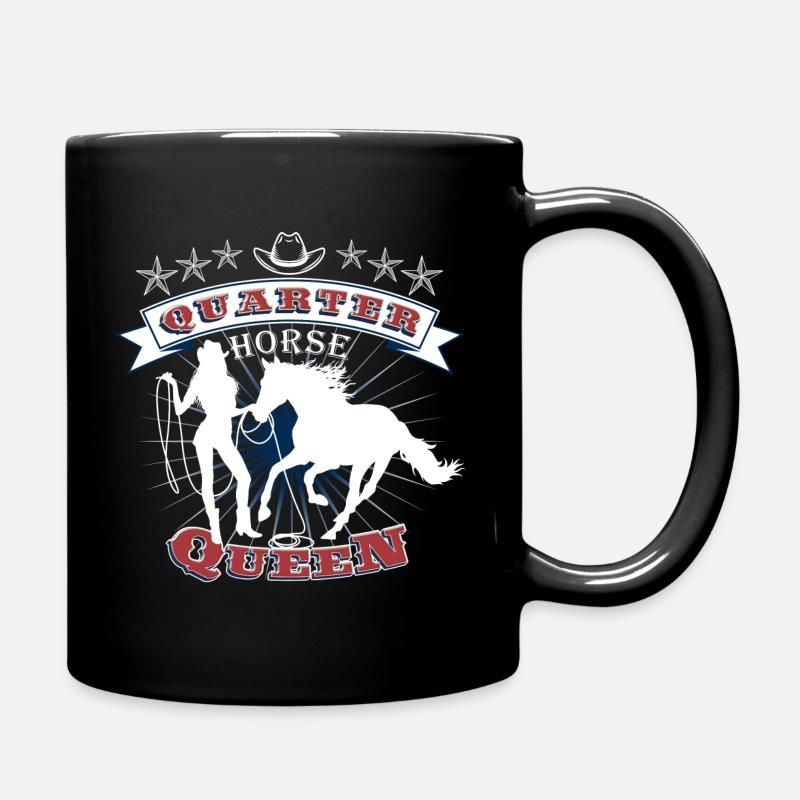 Quarter Pferd Westernreiten - Tasse einfarbig - Schwarz