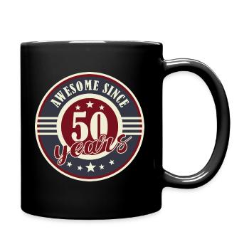 50. Geburtstag, Jahrgang 1972. Awesome since 1972 - Tasse einfarbig - Schwarz - Rechts