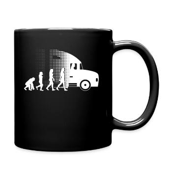 Truck Lady - Tasse einfarbig - Schwarz - Rechts