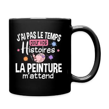 Peintre Peinture Artiste Humour Métier Cadeau Art - Mug uni - noir - Droite