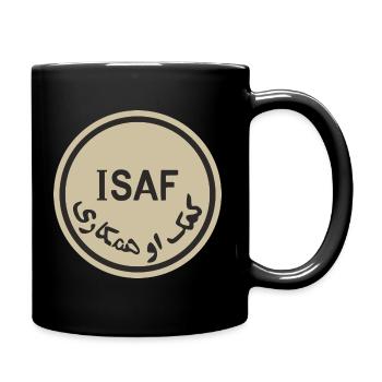 ISAF round khaki - Full Colour Mug - black - Right