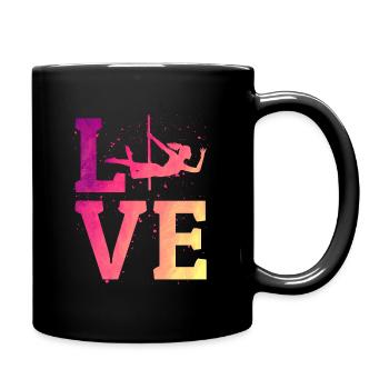 Pole Sport Dance Dancer Competition Colorful - Full Colour Mug - black - Right