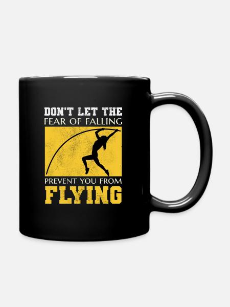 Pole Vault Vaulting Jumping High Jump Athletics - Full Colour Mug - black