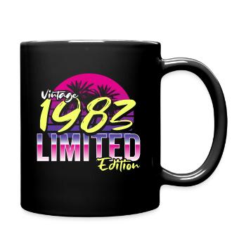 Geburtstag 1983 Vintage Retro 80er Jahre Design - Tasse einfarbig - Schwarz - Rechts