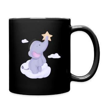 Baby Elephant Drôle De T-shirt Doux Idée Cadeau - Mug uni - noir - Droite