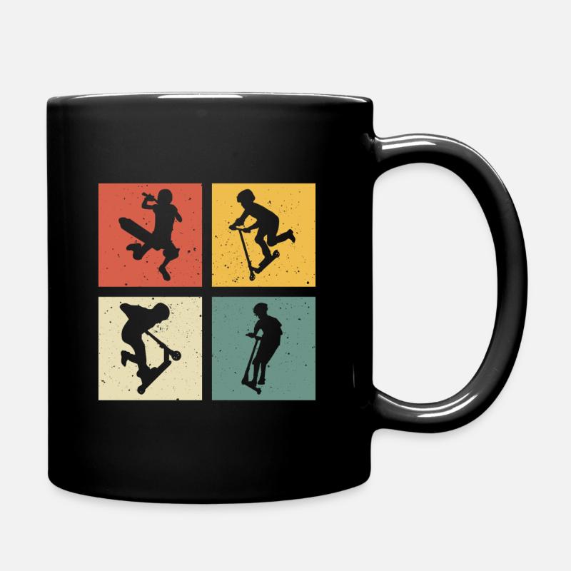 Scooter retro scooter scooter - Full Colour Mug - black