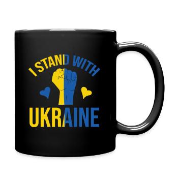 I Stand With Ukraine - Full Colour Mug - black - Right