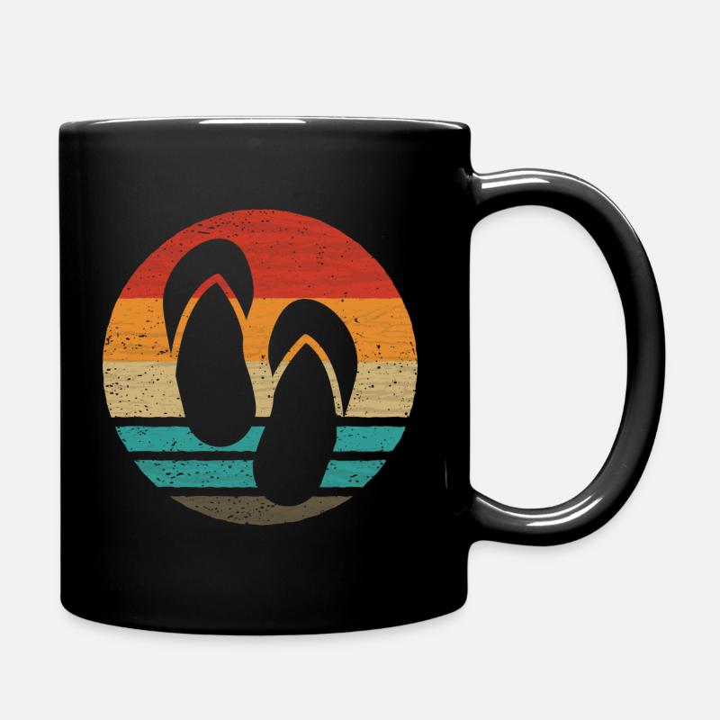 Tongs Retro Style Vintage - Mug uni - noir