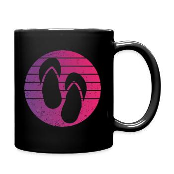 Flip Flops Retro Style Vintage - Full Colour Mug - black - Right