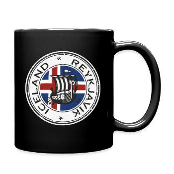 Iceland Reykjavik - Tasse einfarbig - Schwarz - Rechts