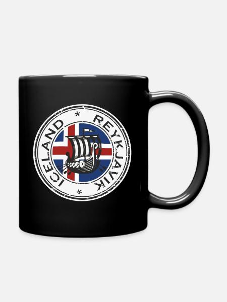 Iceland Reykjavik - Tasse einfarbig - Schwarz
