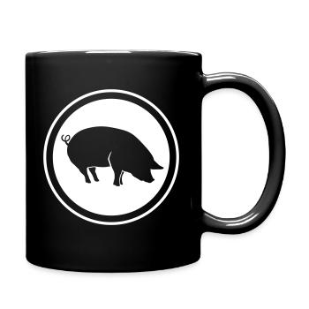 Pig Animal - Full Colour Mug - black - Right