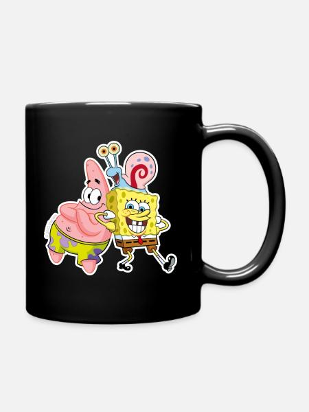 SpongeBob SquarePants SpongeBob, Patrick and Gary - Full Colour Mug - black