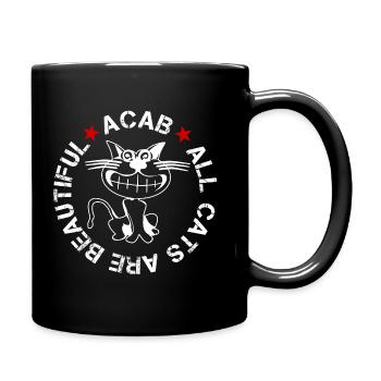 all cats are beautiful - Full Colour Mug - black - Right