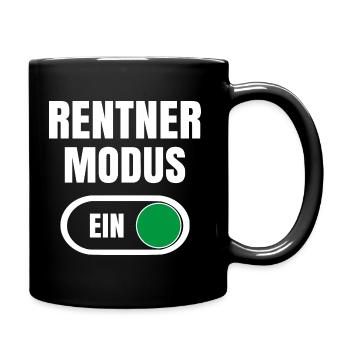 Rentnermodus Rentner Rente Geschenk Kollege - Tasse einfarbig - Schwarz - Rechts